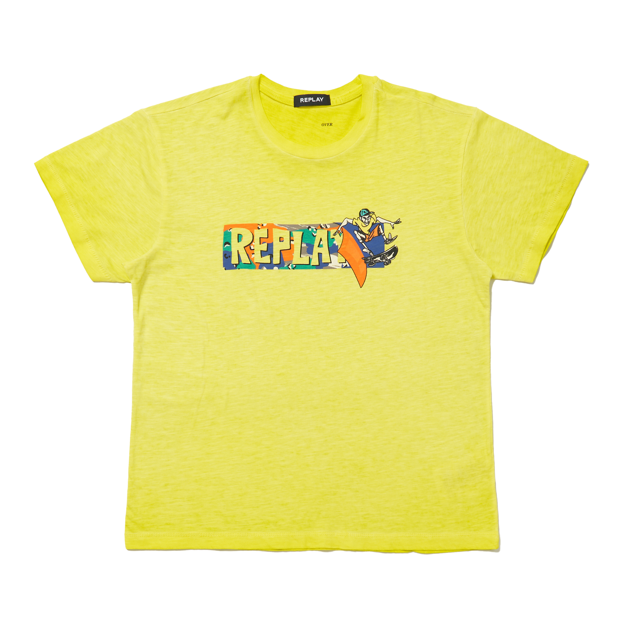 スラブコットンジャージースケボーT 詳細画像 フルオ イエロー 1